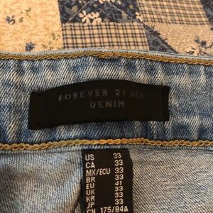 Forever 21 men denim tripped slim jeans